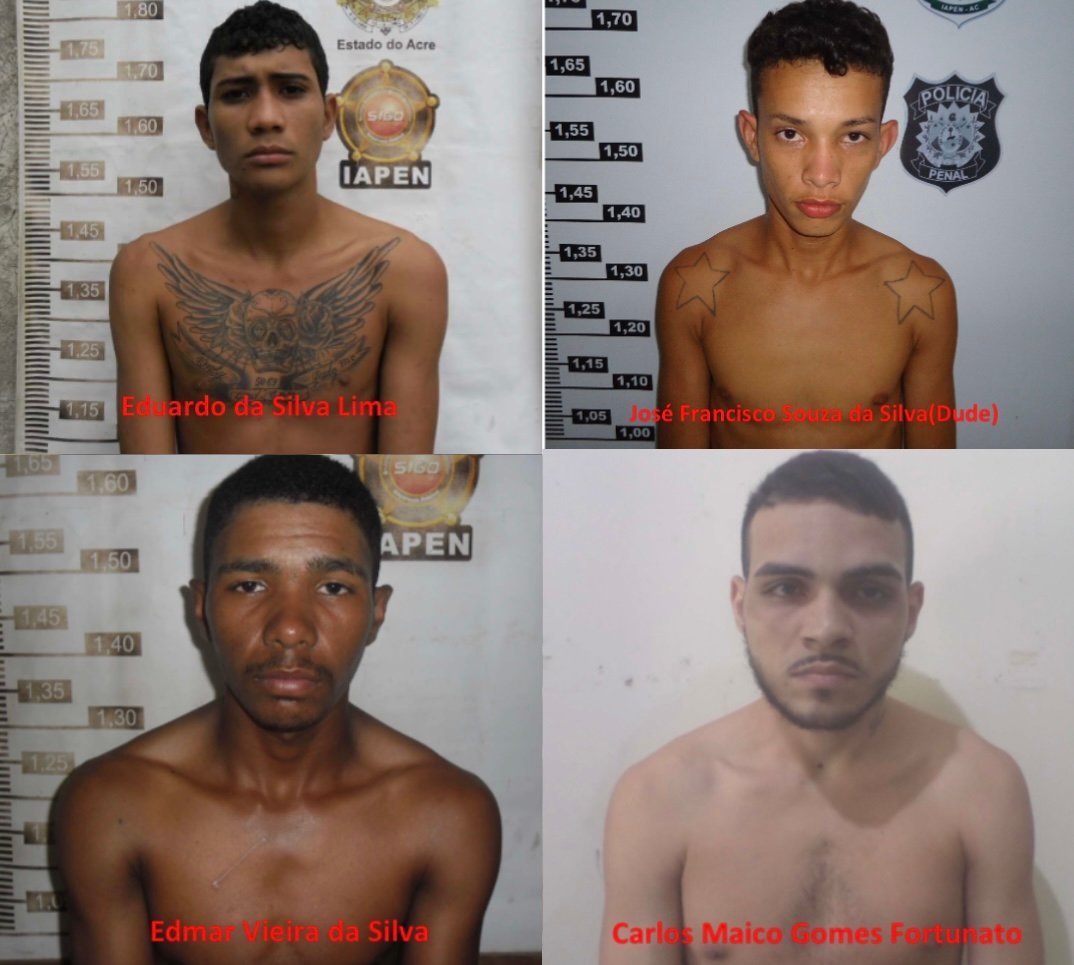 Iapen divulga nome de presos fugitivos e suspende visitas em presídio de Cruzeiro do Sul