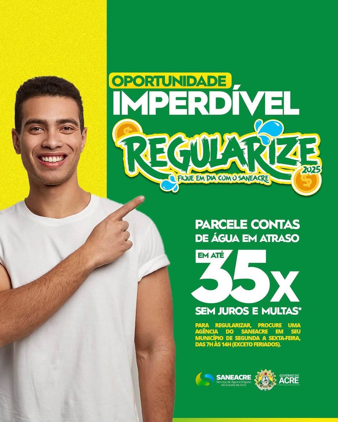 Saneacre lança Programa Regularize 2025 com condições especiais para quem tem contas em atraso