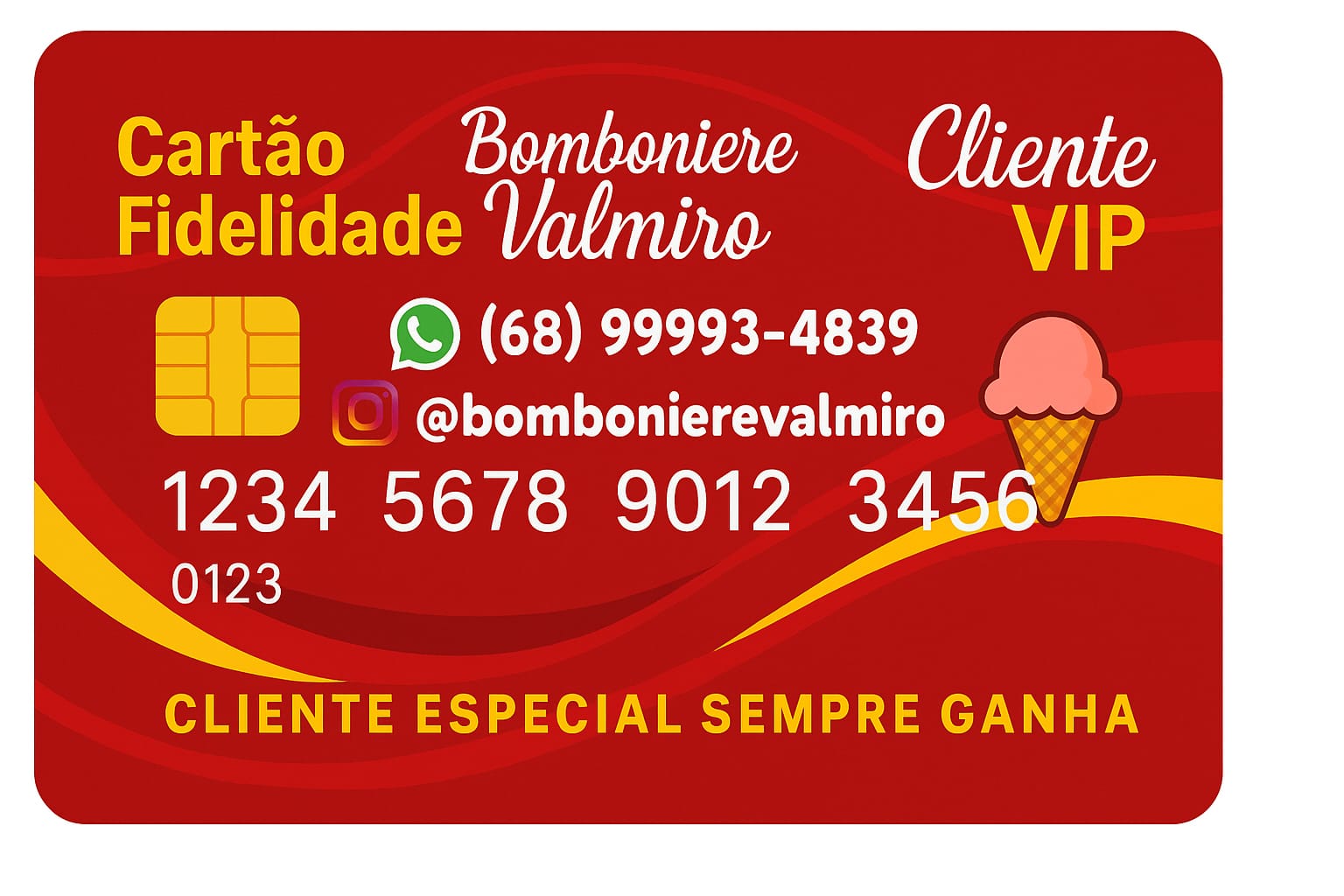 🎁 Bomboniere Valmiro lança Cartão Fidelidade: comprou, ganhou! 🍦