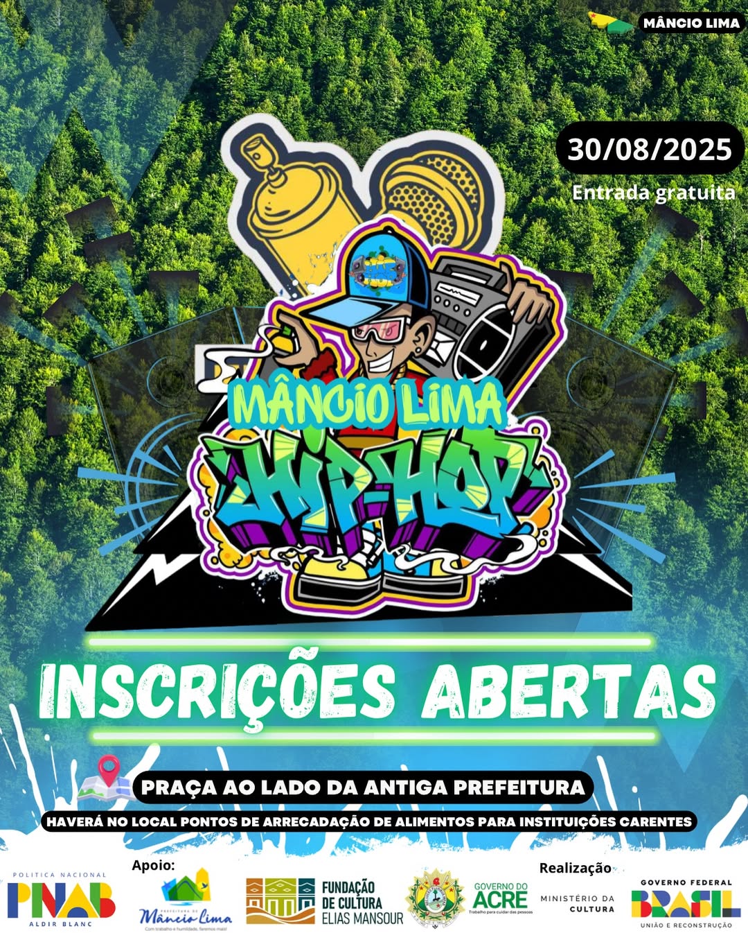 Mâncio Lima promove encontro cultural com foco no hip-hop