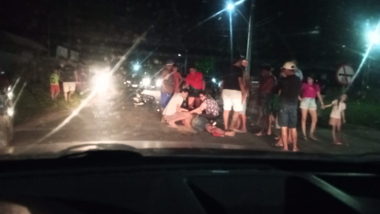 Acidente de trânsito é registrado na Avenida Japiim, em Mâncio Lima