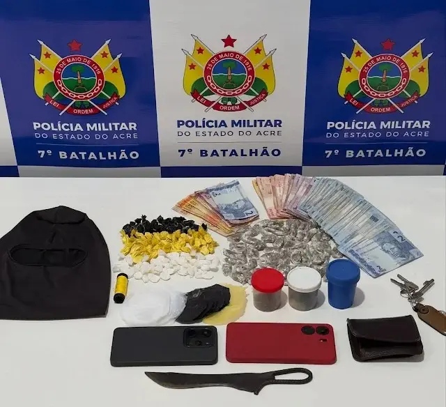 Em Tarauacá, Polícia Militar prende suspeito e apreende drogas em operação