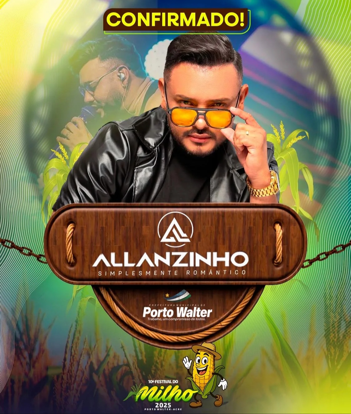 Prefeito César Andrade confirma primeira atração nacional do 10º Festival do Milho em Porto Walter