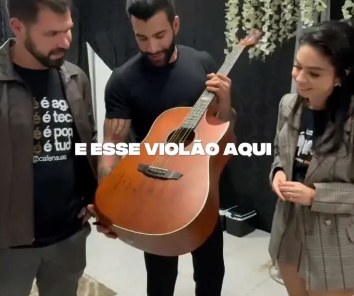 Violão autografado por Gusttavo Lima será leiloado em prol do Hospital de Amor